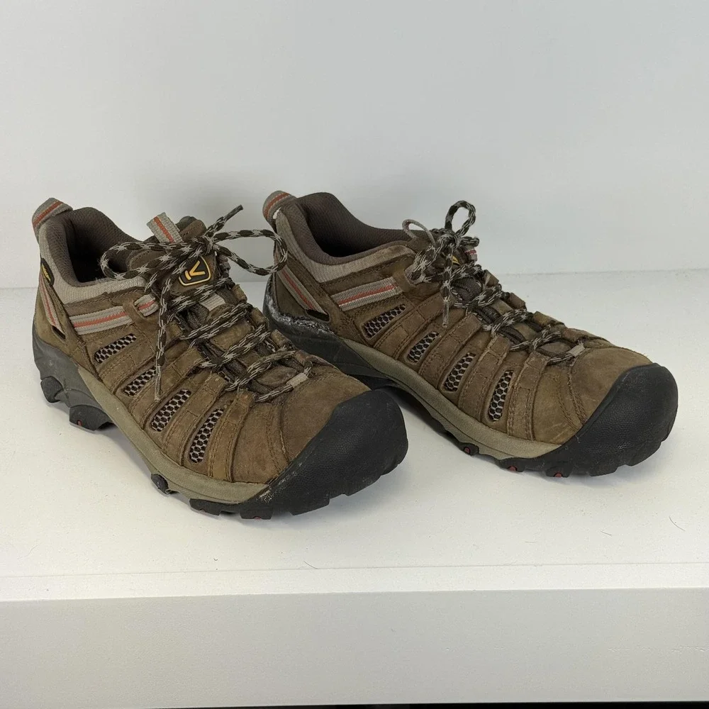 Keen Shoes Mens 8 Brown Voyageur Ankle Hiking Outdoors Mesh Comfort Lace Up